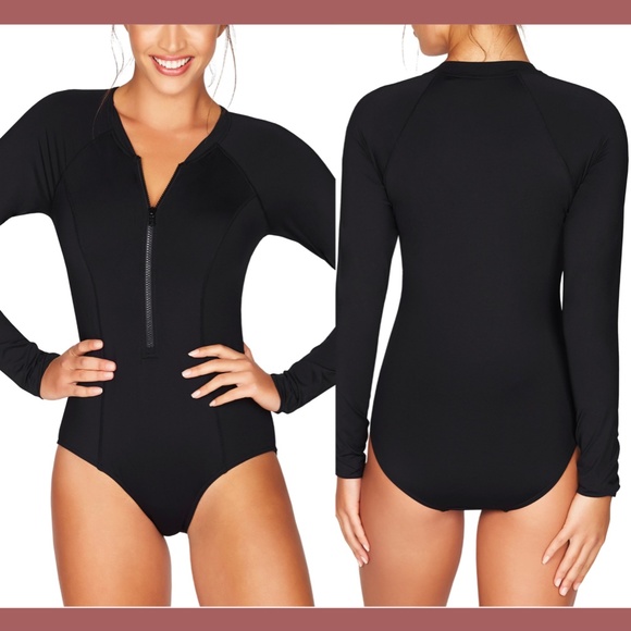 NEW‎ $110 Sea Level Front Zip Long Sleeve One-Piece Swimsuit [ 4 US ] - Picture 2 of 12